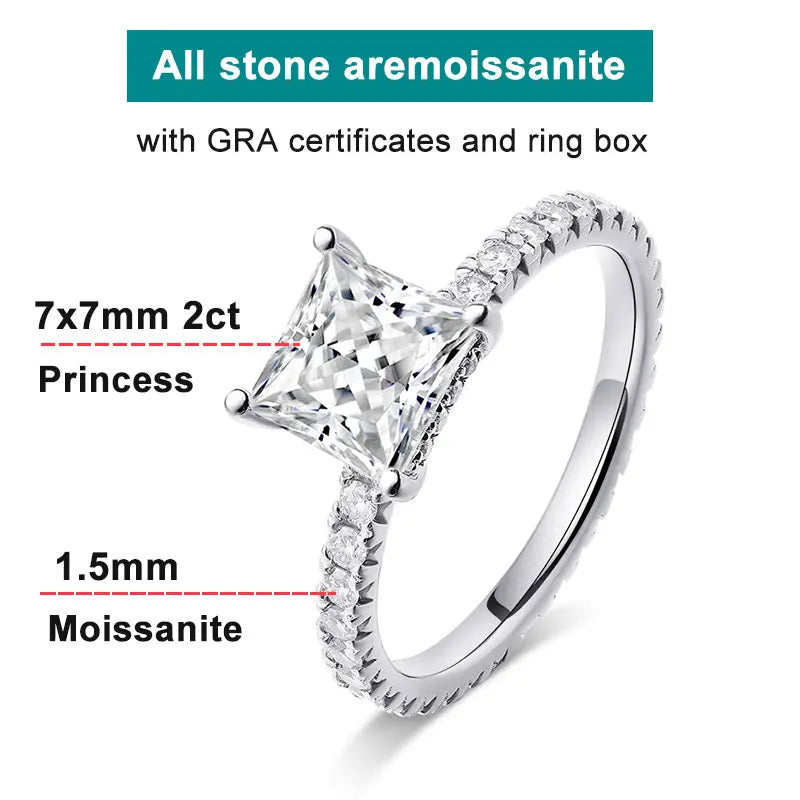 INFINITE GLAMOUR TRIPLE-ROW MOISSANITE DIAMOND RING