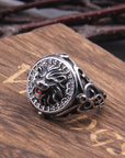 WARRIORS RING -  STAINLESS STEEL LION RING