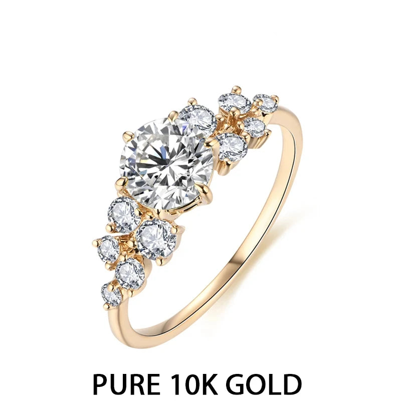 AURA OF GOLD - MOISSANITE DIAMOND RING