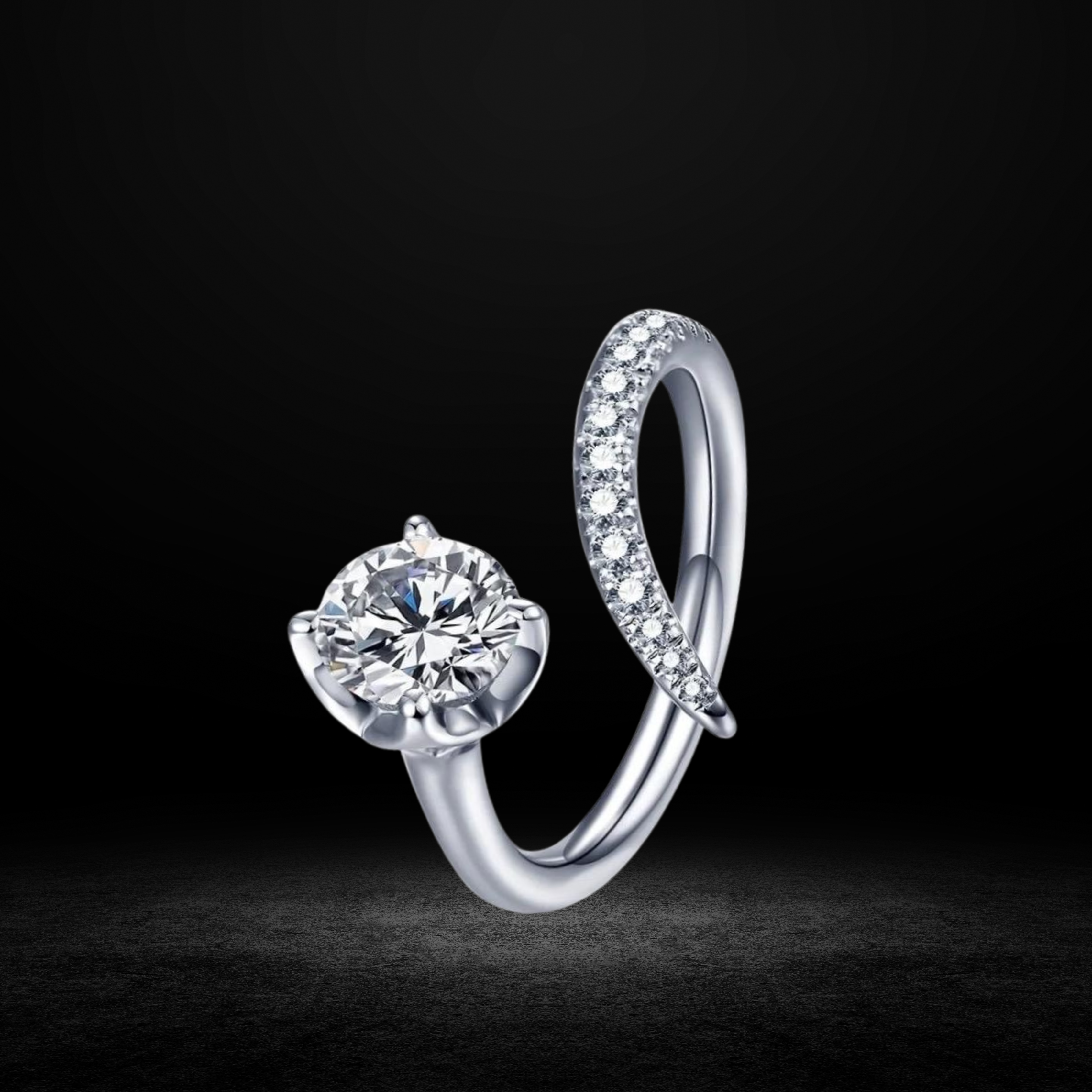 DIVINE BRILLIANCE - MOISSANITE DIAMOND RING